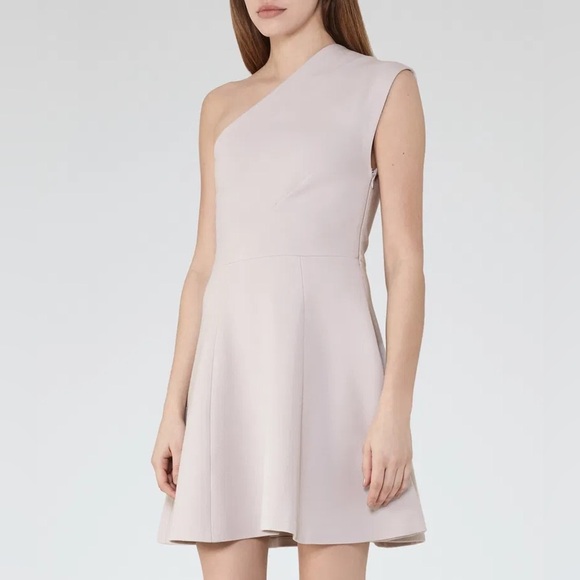 Reiss Keria Elegant One Shoulder Mini Dress - Picture 1 of 11